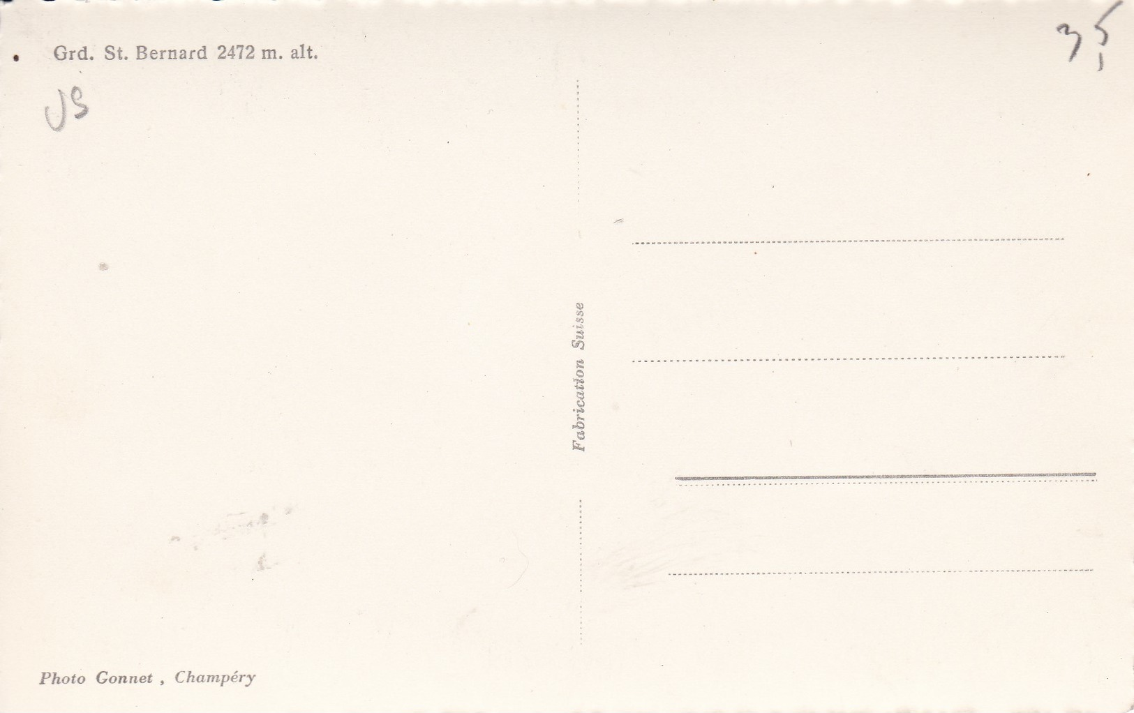 Suisse - Grand St-Bernard - - Altri & Non Classificati