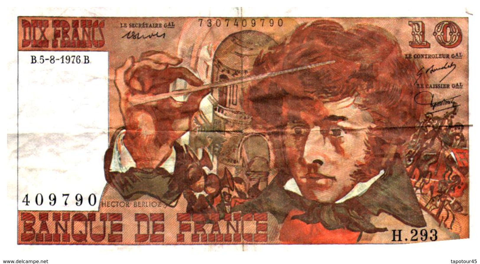 Billet  >  France > 10  Francs  1976 - 10 F 1972-1978 ''Berlioz''