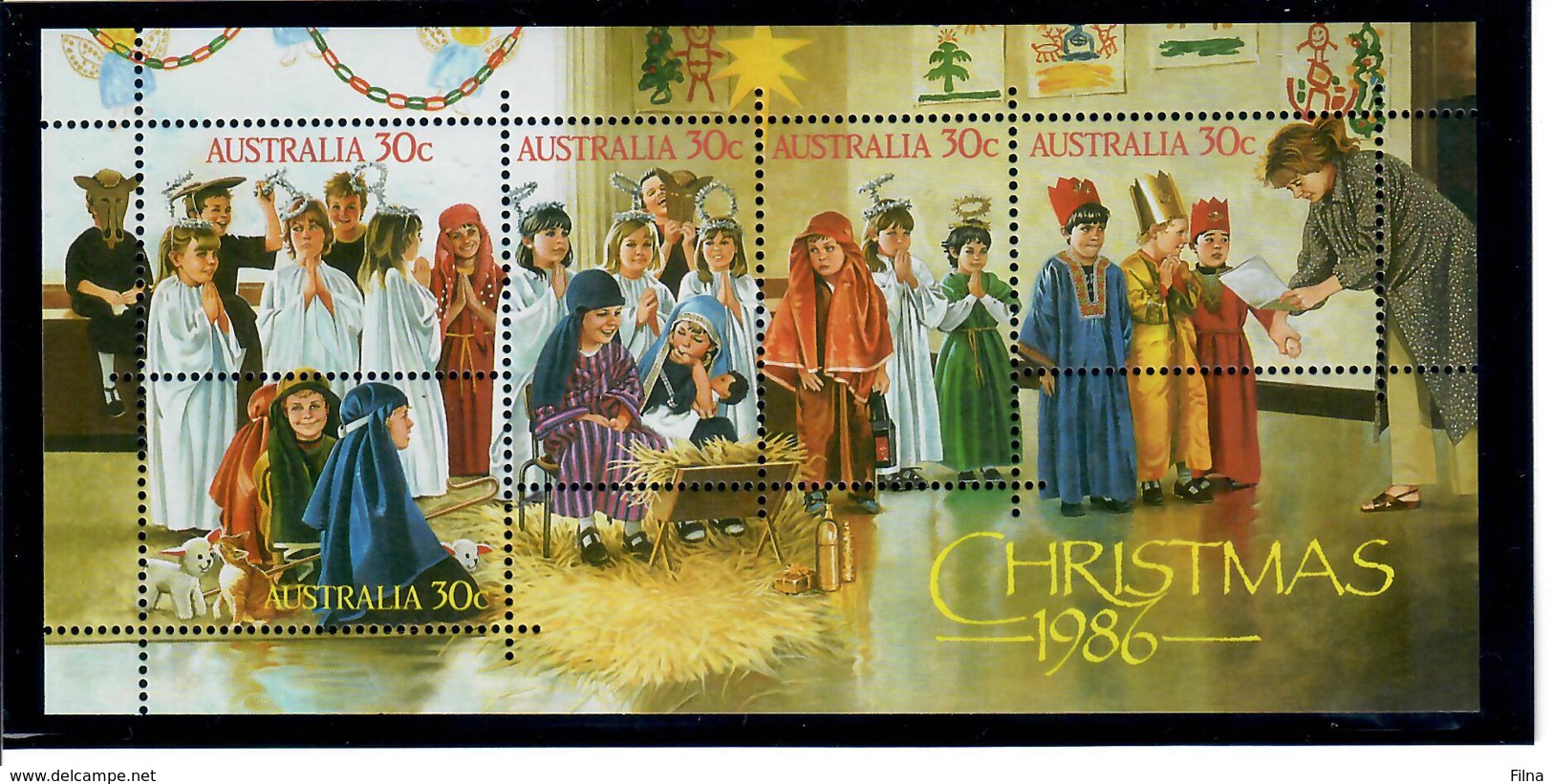 AUSTRALIA 1986 - NATALE  FOGLIETTO - MNH ** - Nuovi