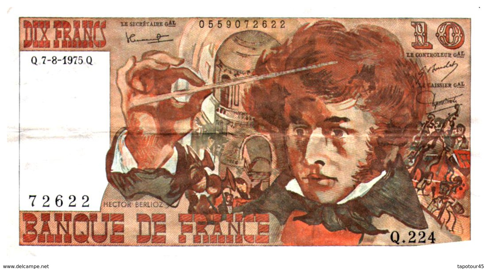 Billet  >  France > 10  Francs  1975 - 10 F 1972-1978 ''Berlioz''