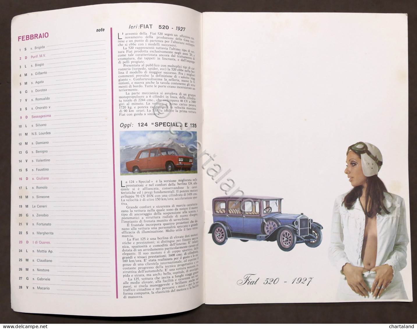 Automobilismo - Agenda Calendario 1969 - Supplemento Alla Rivista Tuttomotori - Altri & Non Classificati