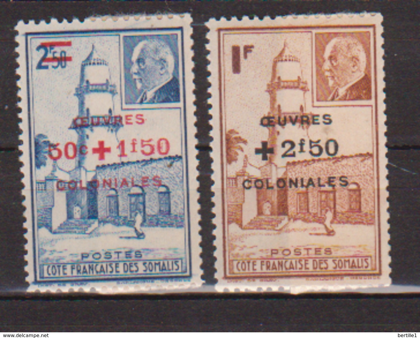 COTE DES SOMALIS   N°  YVERT  :   251/252     NEUF AVEC  CHARNIERES      ( Ch  2/06  ) - Unused Stamps