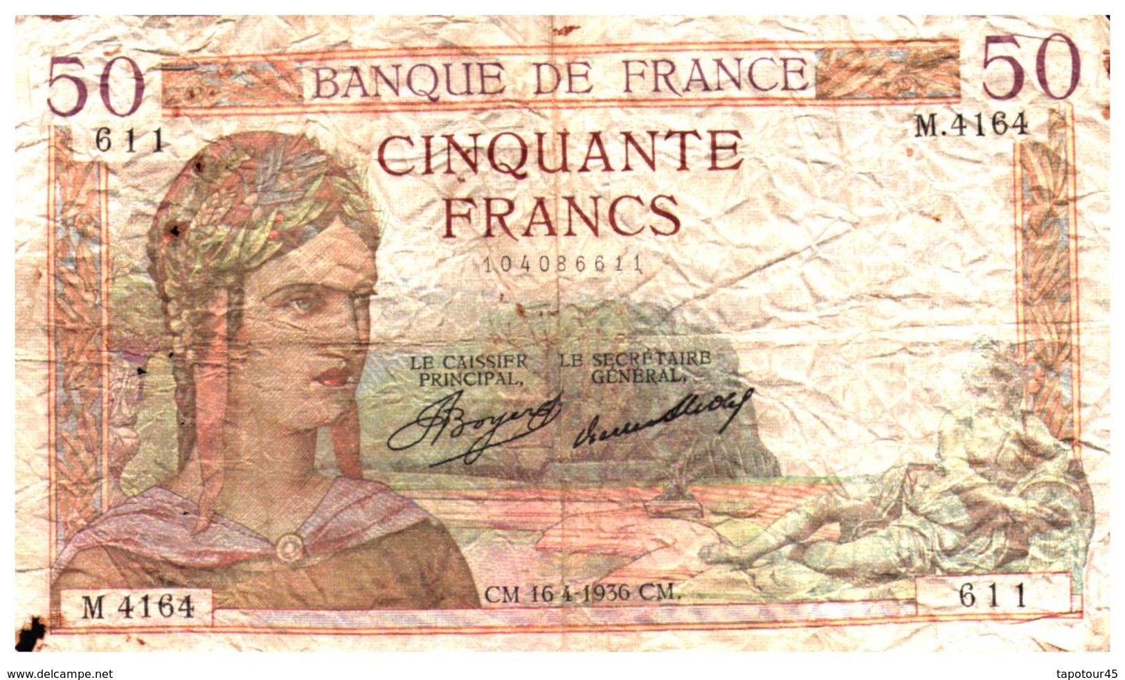 Billets > France > 50 Francs 1936 - 50 F 1934-1940 ''Cérès''