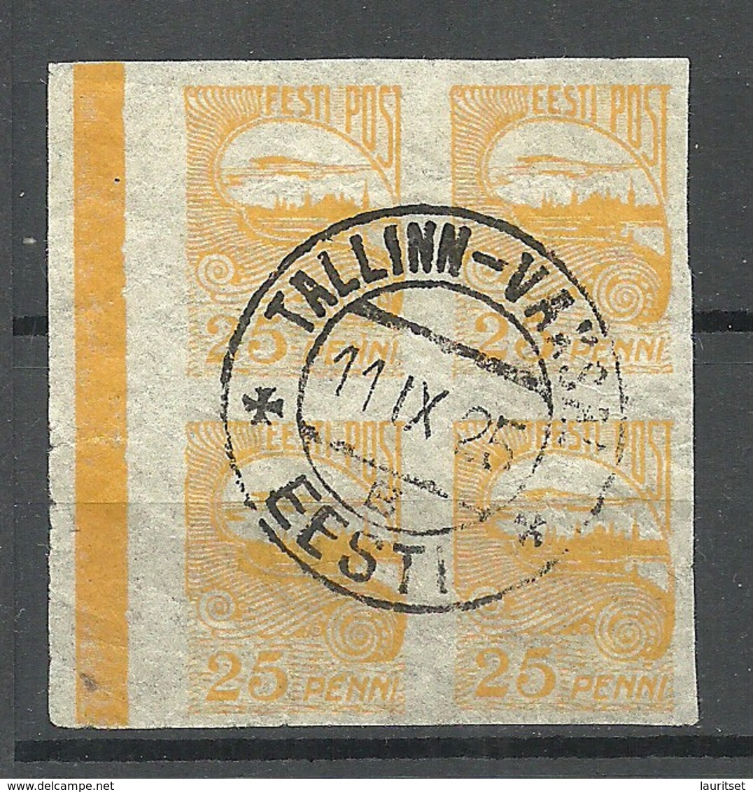 ESTLAND ESTONIA 1924 Michel 53 In 4-Block O TALLINN-VAKSAL - Estland