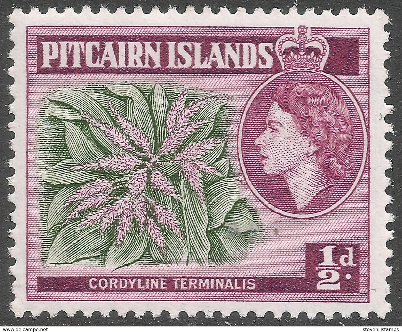 Pitcairn Islands. 1957-63 QEII. ½d MH. SG 18 - Pitcairn Islands