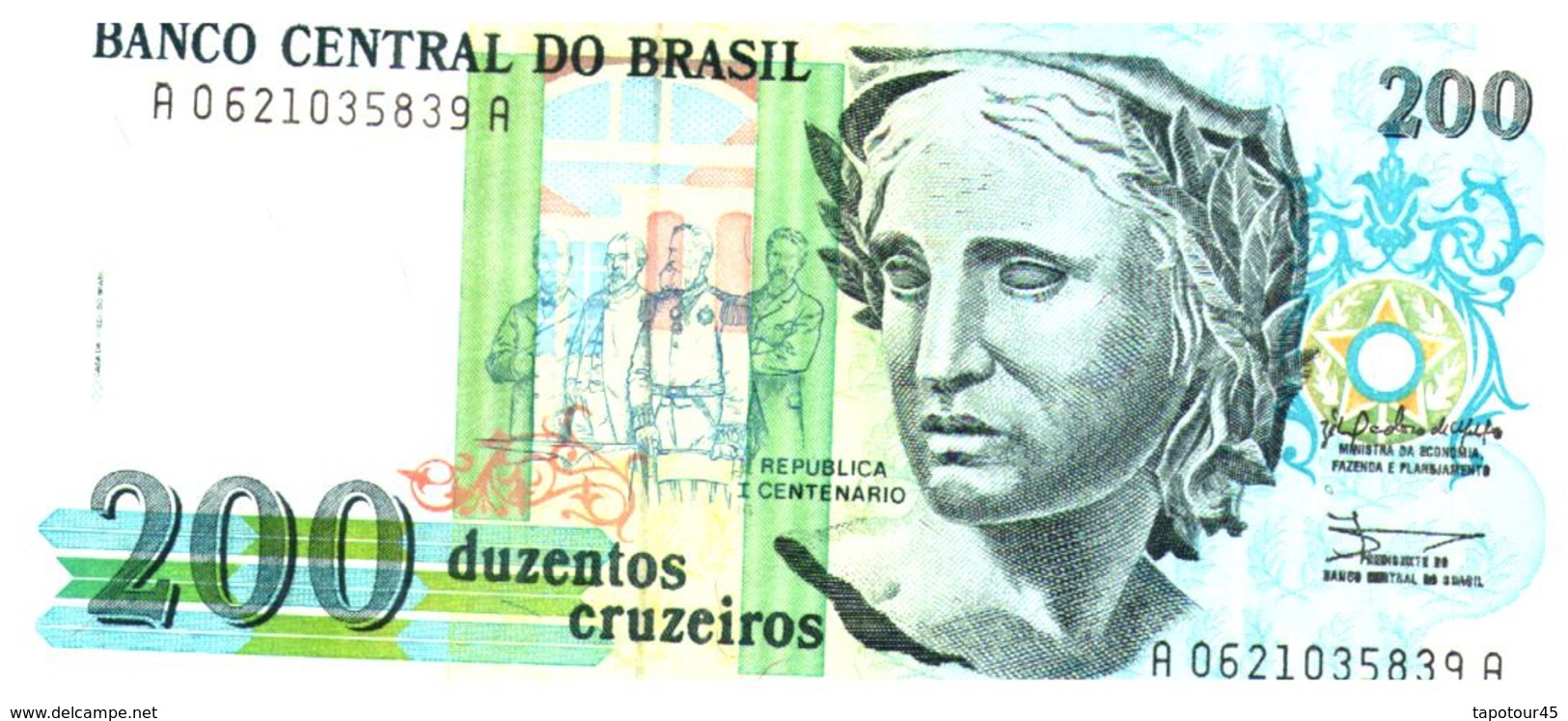 Billets > Brésil 200 Cruzeiros - Brésil