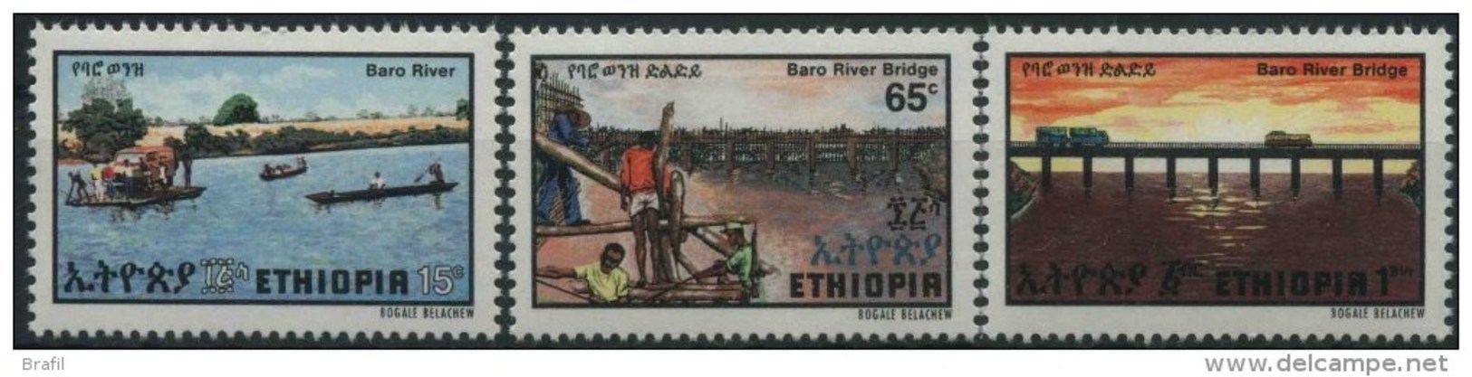 1981 Etiopia, Inaugurazione Sul Ponte Del Baro, Serie Completa Nuova (**) - Etiopía