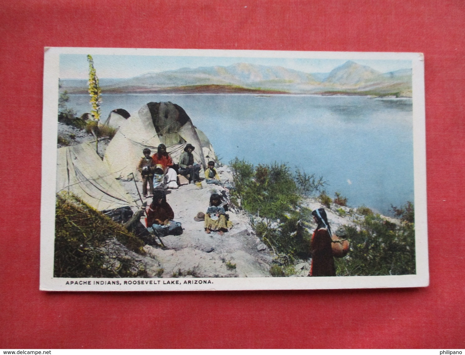 Apache Indians Roosevelt Lake Az.    Ref 3239 - Native Americans