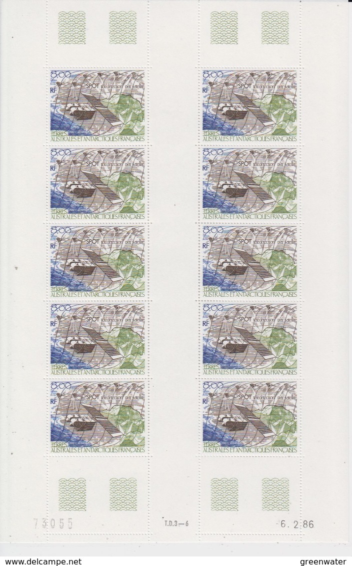 TAAF 1986 Spot Satellite 1v  Sheetlet (unfolded) ** Mnh (TA234) - Ongebruikt