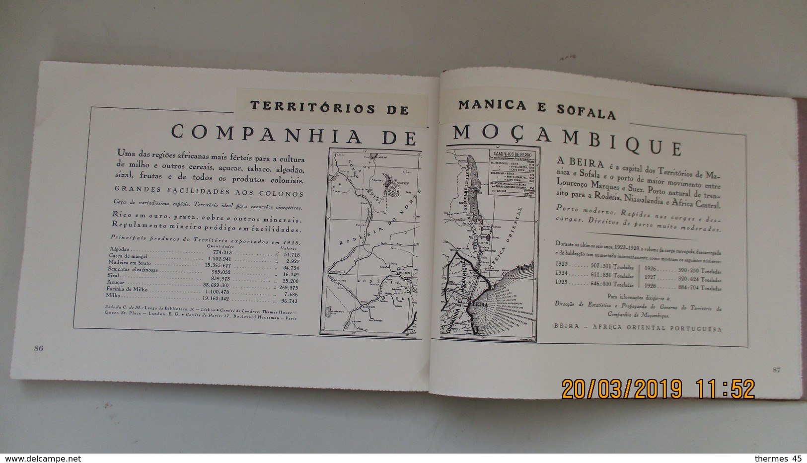 LA COMPAGNIE PORTUGAISE DE MOZAMBIQUE / JOSE DOS SANTOS RUFINO 1929 / VOL. 9 / MANICA E SOFALA