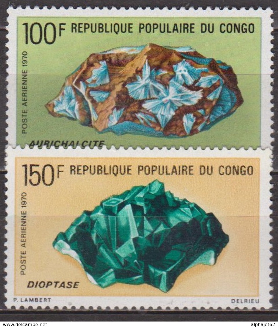 Minéraux - Minéralogie - CONGO - Aurichalcite - Dioptase - N° 95-96 ** - 1970 - Mint/hinged
