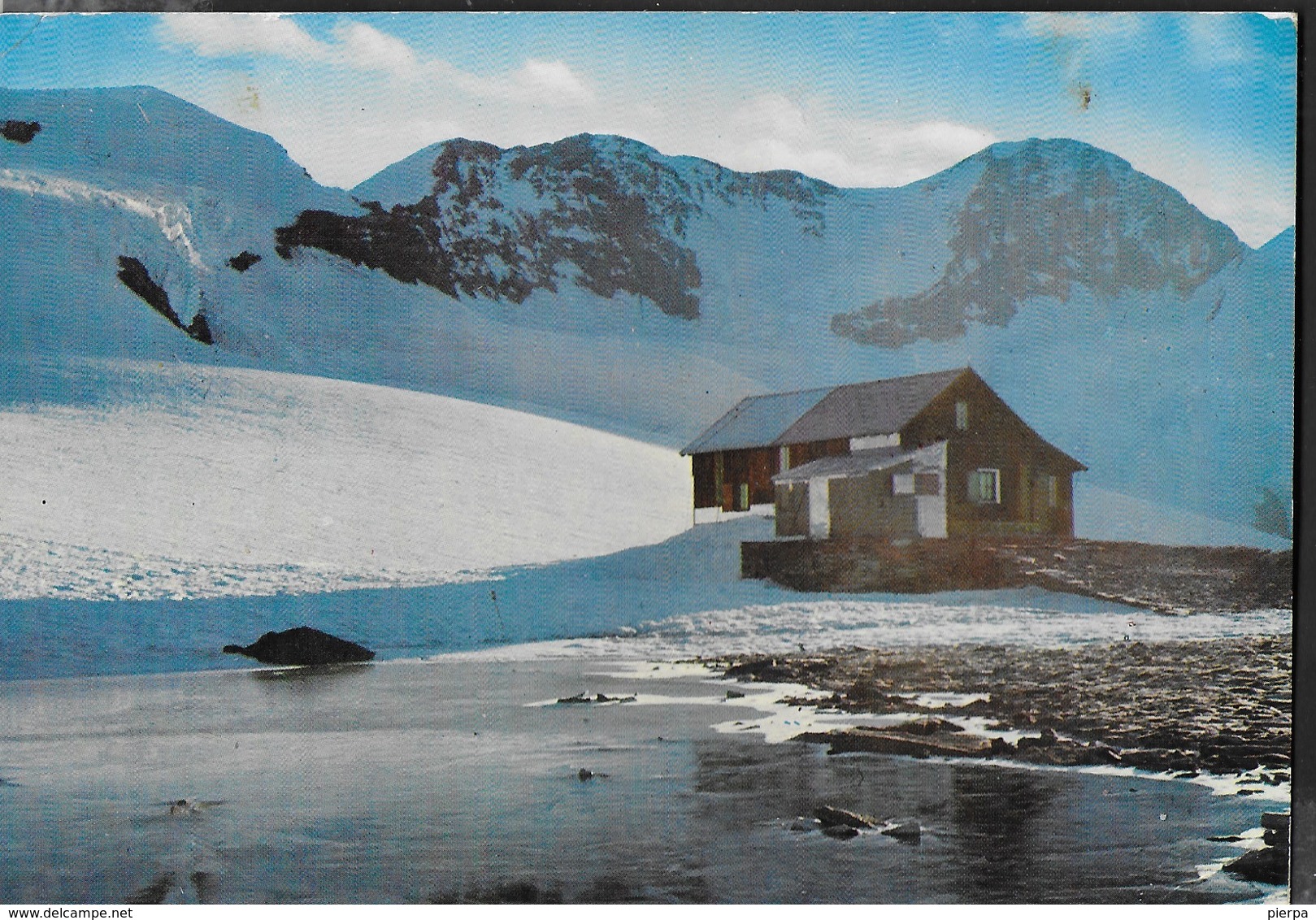 MONTE ROSA - CAPANNA Q. SELLA - VIAGGIATA 1972 FRANCOBOLLO ASPORTATO - Alpinisme