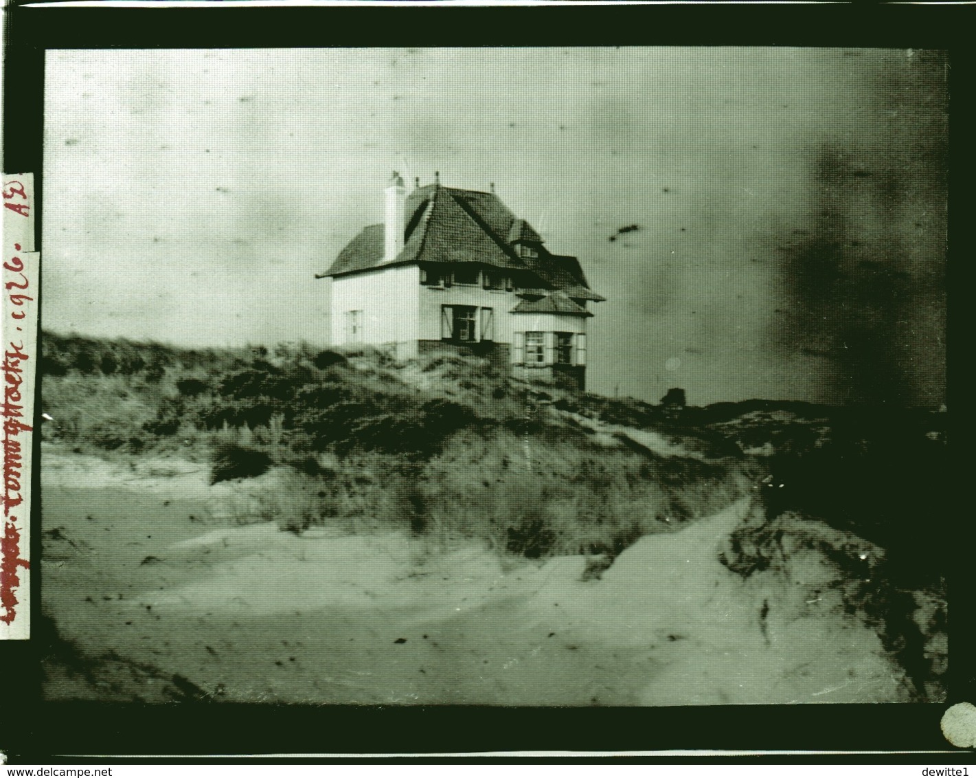 Oude Glasplaat. Kleur (9 X 12cm). COXYDE  Villa  Zonnig Hoekje. 1926 - Plaques De Verre