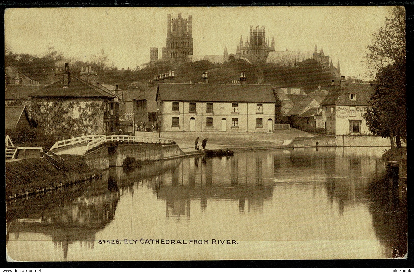 Ref 1280 - 1912 Postcard - Ely Cathedral With Honington / Bury St. Edmunds Rubber Cancel - Lettres & Documents