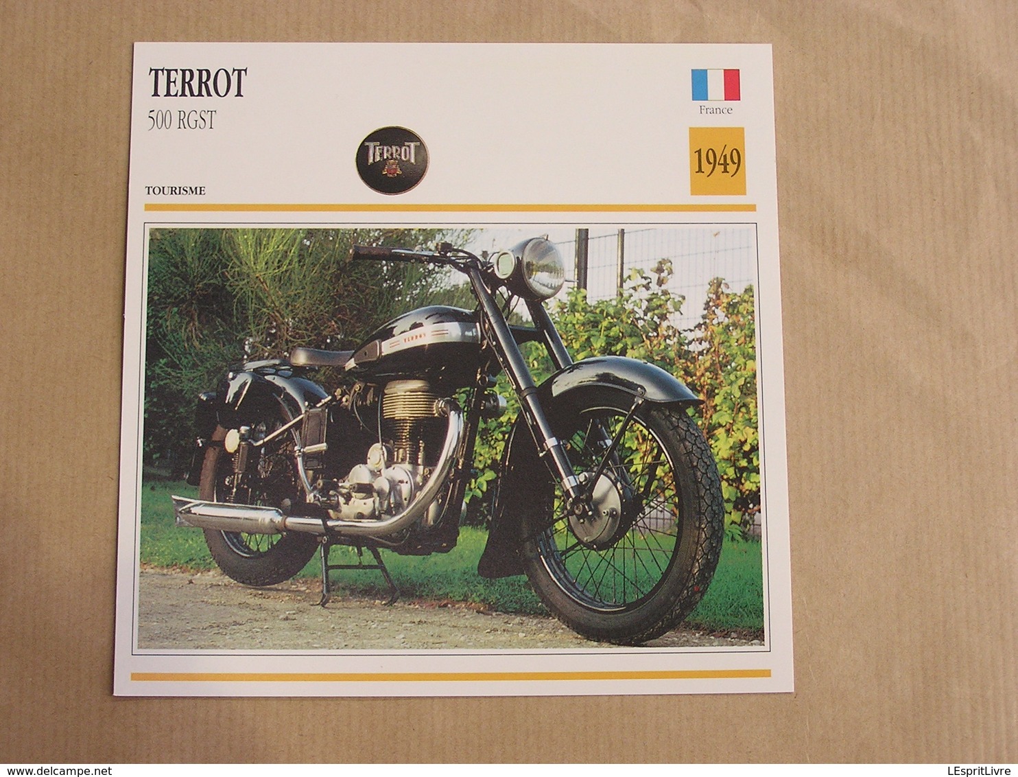 TERROT 500 RGST France 1949 Moto Fiche Descriptive Motocyclette Motos Motorcycle Moto Motocyclette - Sonstige & Ohne Zuordnung