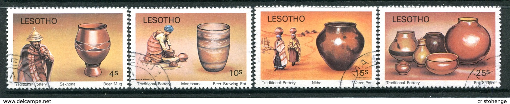 Lesotho 1980 Pottery Set Used (SG 418-421) - Lesotho (1966-...)