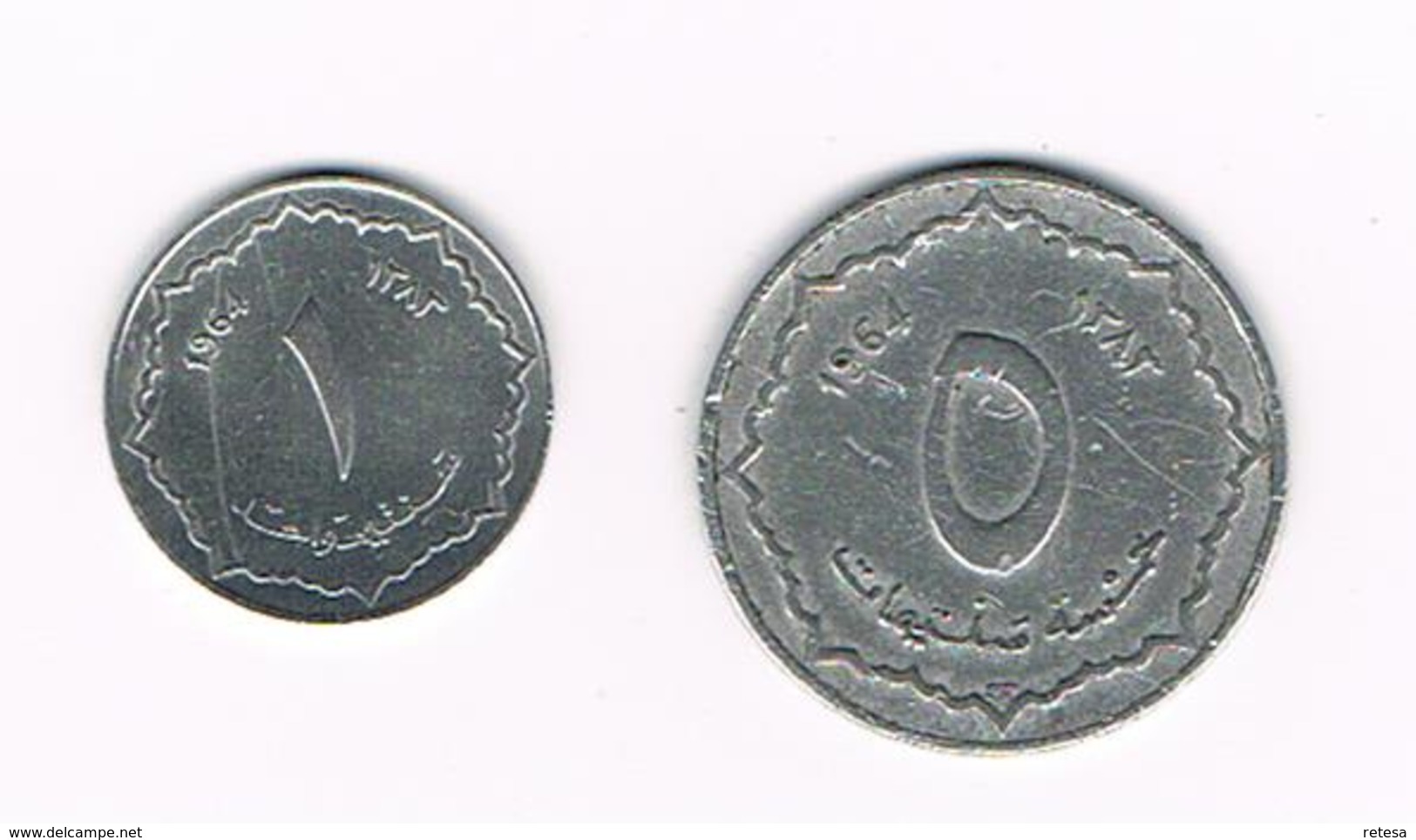 -&  ALGERIA  1 En 5 CENTIMES   1964 - Algérie