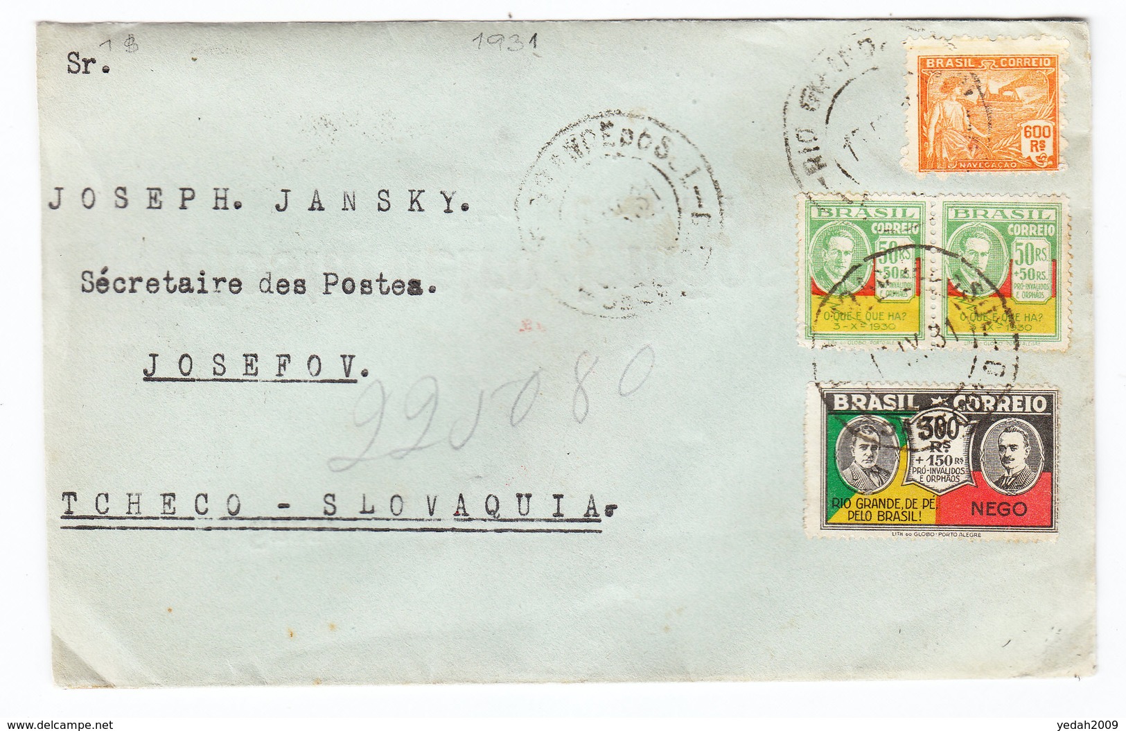 Brazil COVER 1931 - Covers & Documents