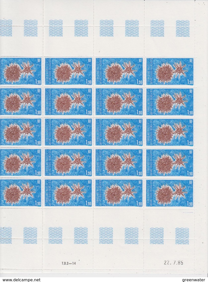 TAAF 1986 Echinoderme 1v Complete Sheetlet With Full Margins ** Mnh (TA240) - Ongebruikt
