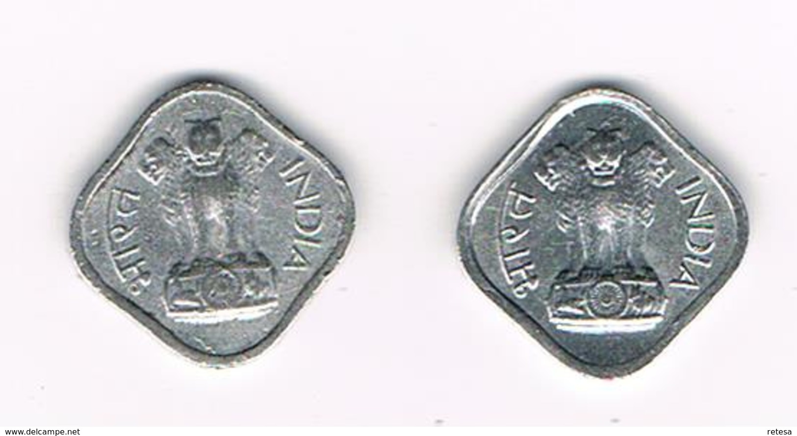 =&  INDIA  2 X 1 PAISA   1966/68 - India