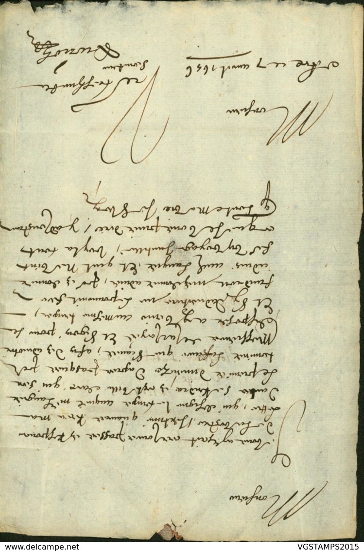 France 1656 - Lettre Avec Courrier Particulaire 07/04/1656 D'aix Pour Noyers (7G34626) DC2619 - ....-1700: Vorläufer