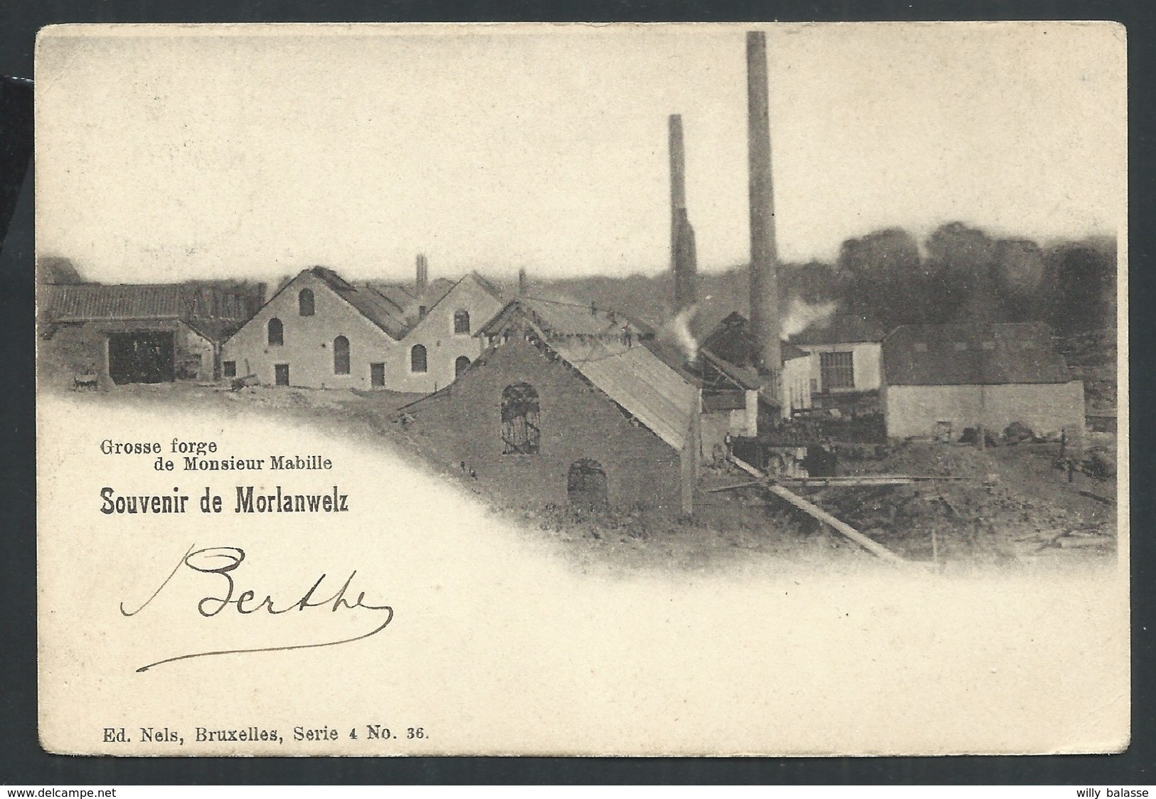 +++ CPA - Souvenir De MORLANWELZ - Grosse Forge De Monsieur Mabille - Usine - Nels  Série 4 N° 36    // - Morlanwelz