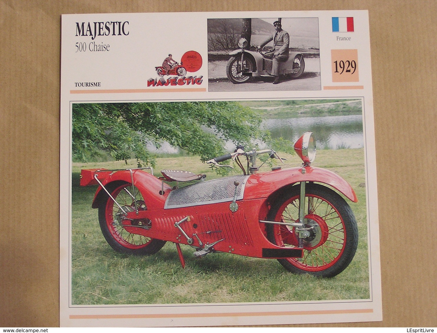 MAJESTIC 500 Chaise France 1929  Moto Fiche Descriptive Motocyclette Motos Motorcycle Moto Motocyclette - Autres & Non Classés