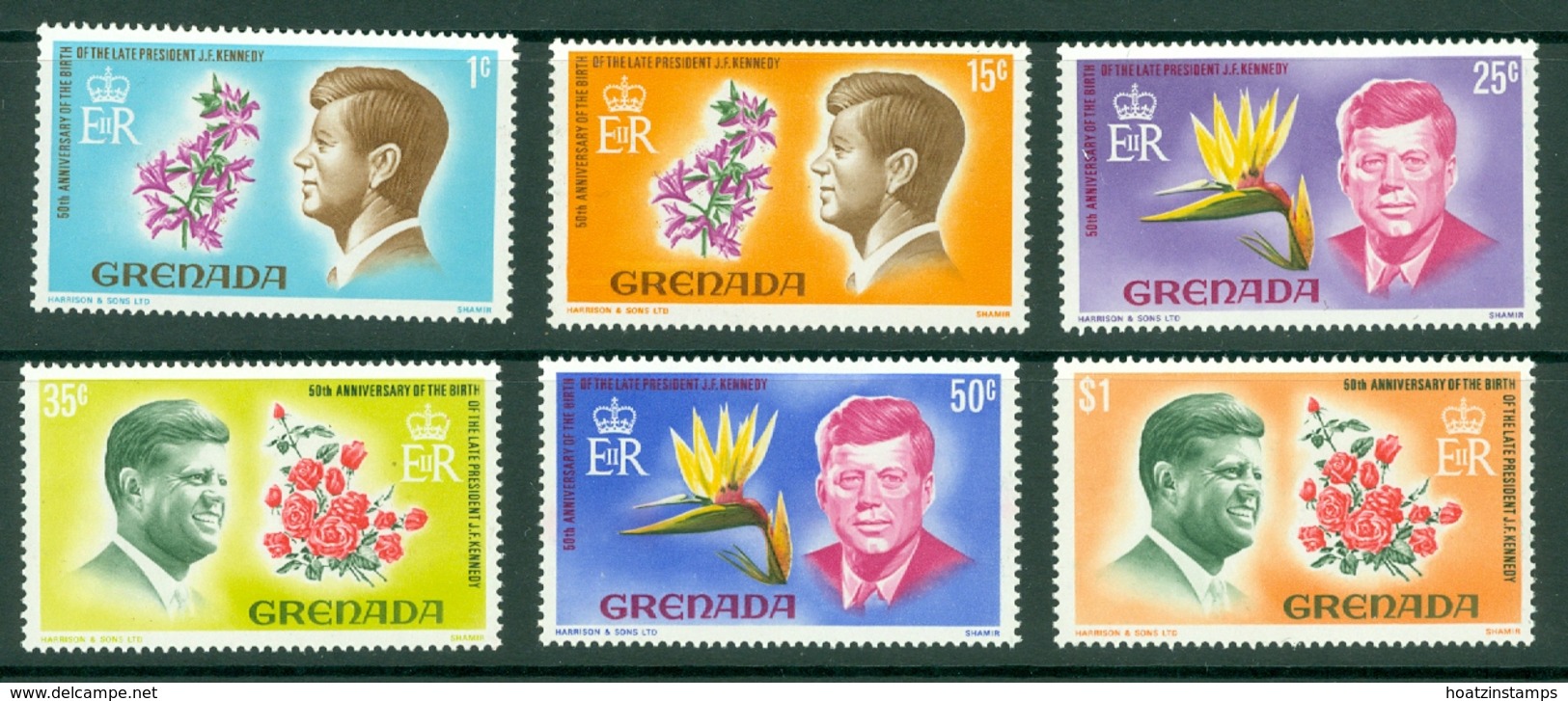 Grenada: 1968   50th Birth Anniv Of John Kennedy    MH - Grenade (...-1974)