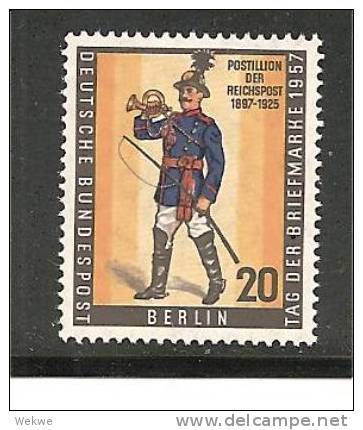 BlnMi.Nr.176**/  1957, Tag Der Briefmarke (Postillion) - Ungebraucht