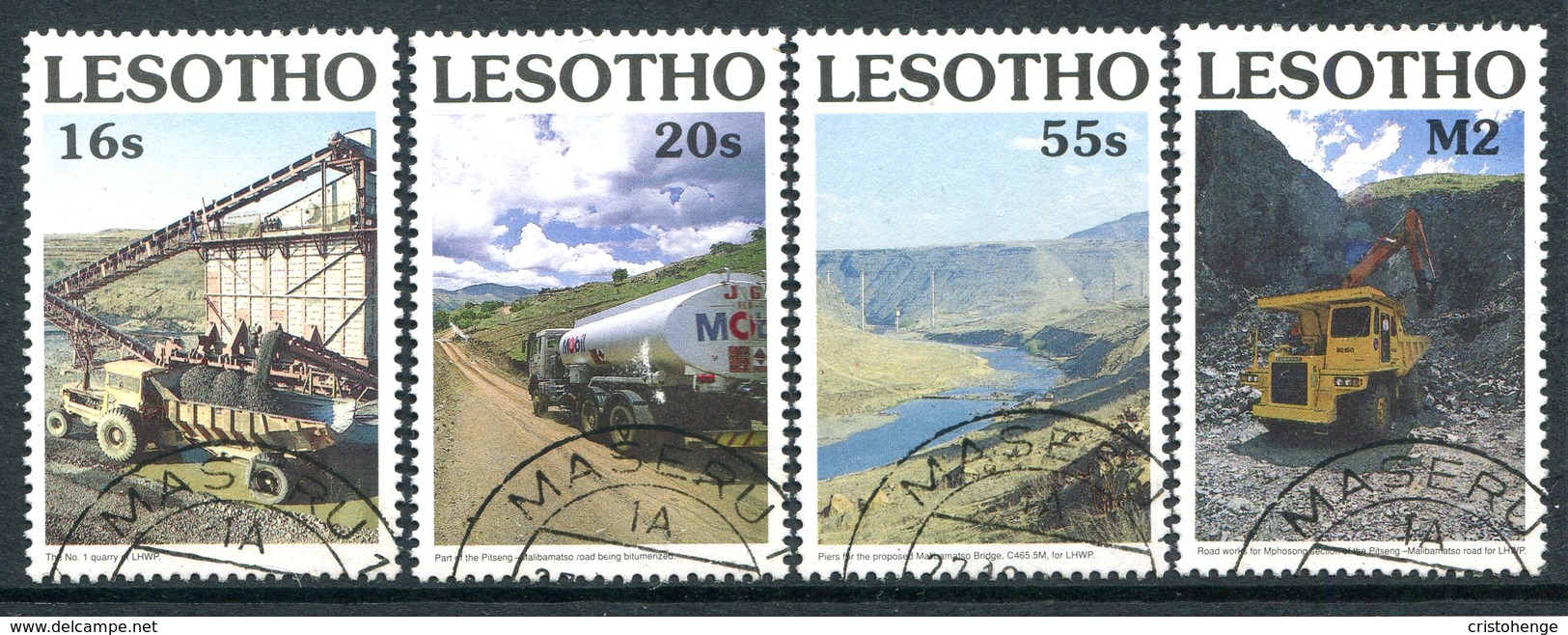 Lesotho 1990 Highlands Water Project Set Used (SG 976-979) - Lesotho (1966-...)