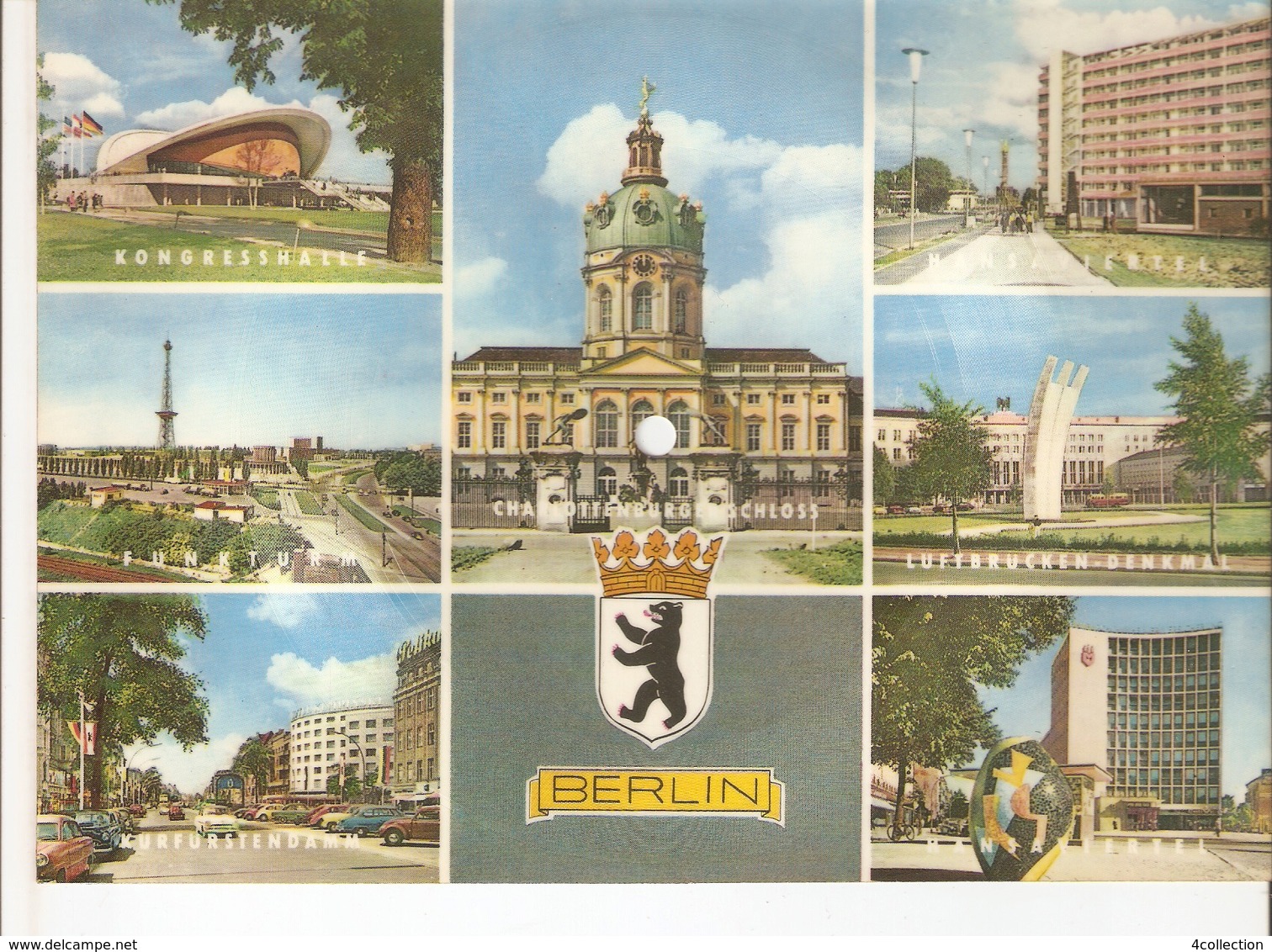 Old Musical 45rpm Record Postcard Schallbildkarte Ma-Ma Konrad Misselvia BERLIN Funkturm Denkmal Schloss Kongresshalle - Other & Unclassified