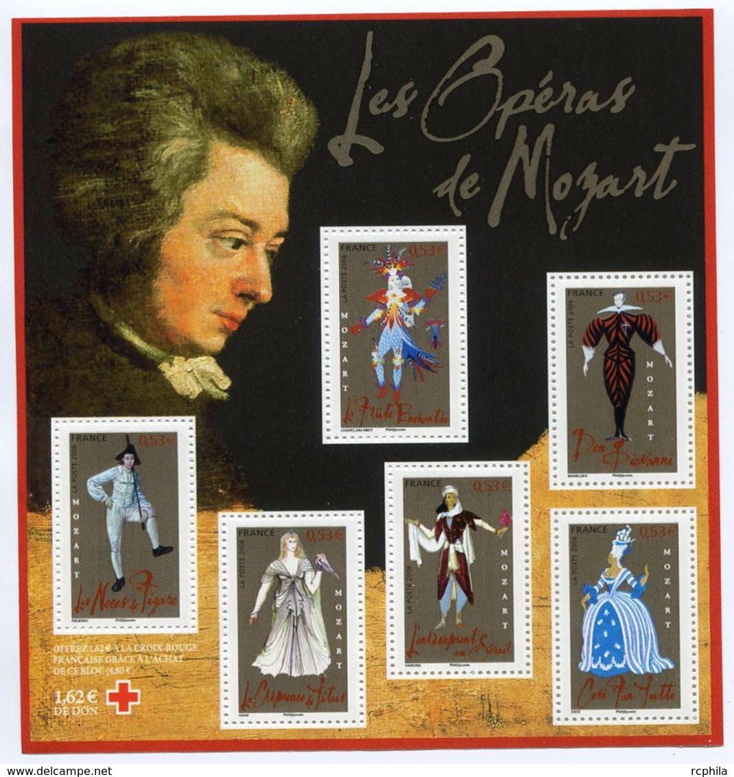 RC 12015 FRANCE BF N° 98 LES OPERAS DE MOZART BLOC FEUILLET NEUF ** A LA FACIALE - Neufs