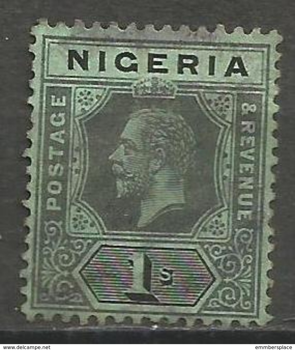 Nigeria - 1914 King George V 1s Black/green Used  SG 8c - Nigeria (...-1960)