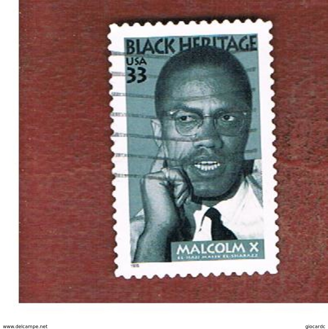 STATI UNITI (U.S.A.) - SG 3546  - 1999  BLACK HERITAGE: MALCOM X, BLACK LEADER - USED - Gebraucht