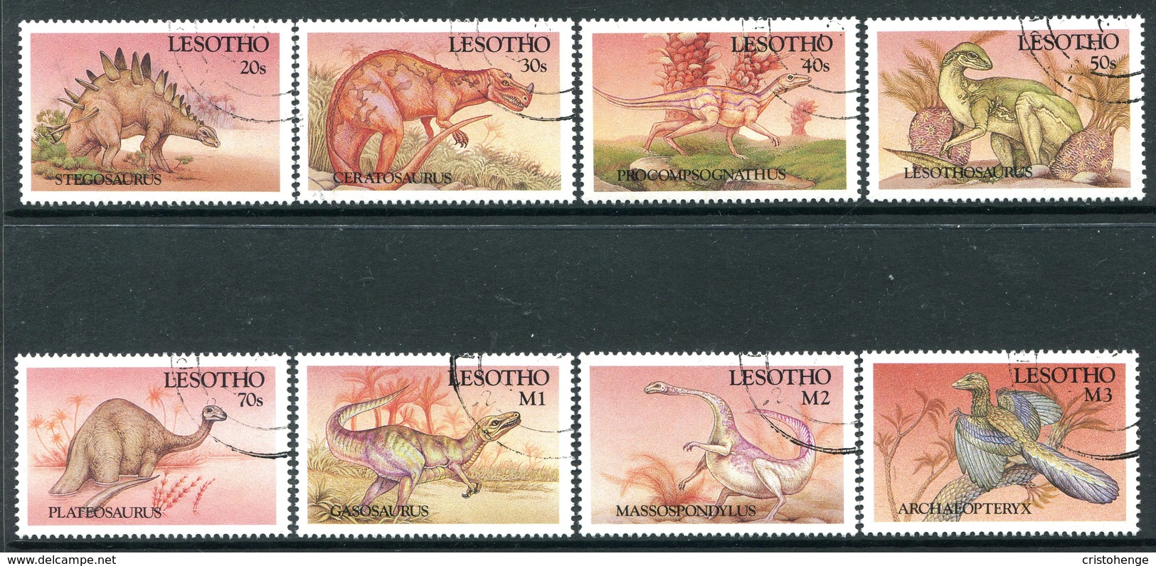 Lesotho 1992 Prehistoric Animals Set Used (SG 1099-1106) - Lesotho (1966-...)