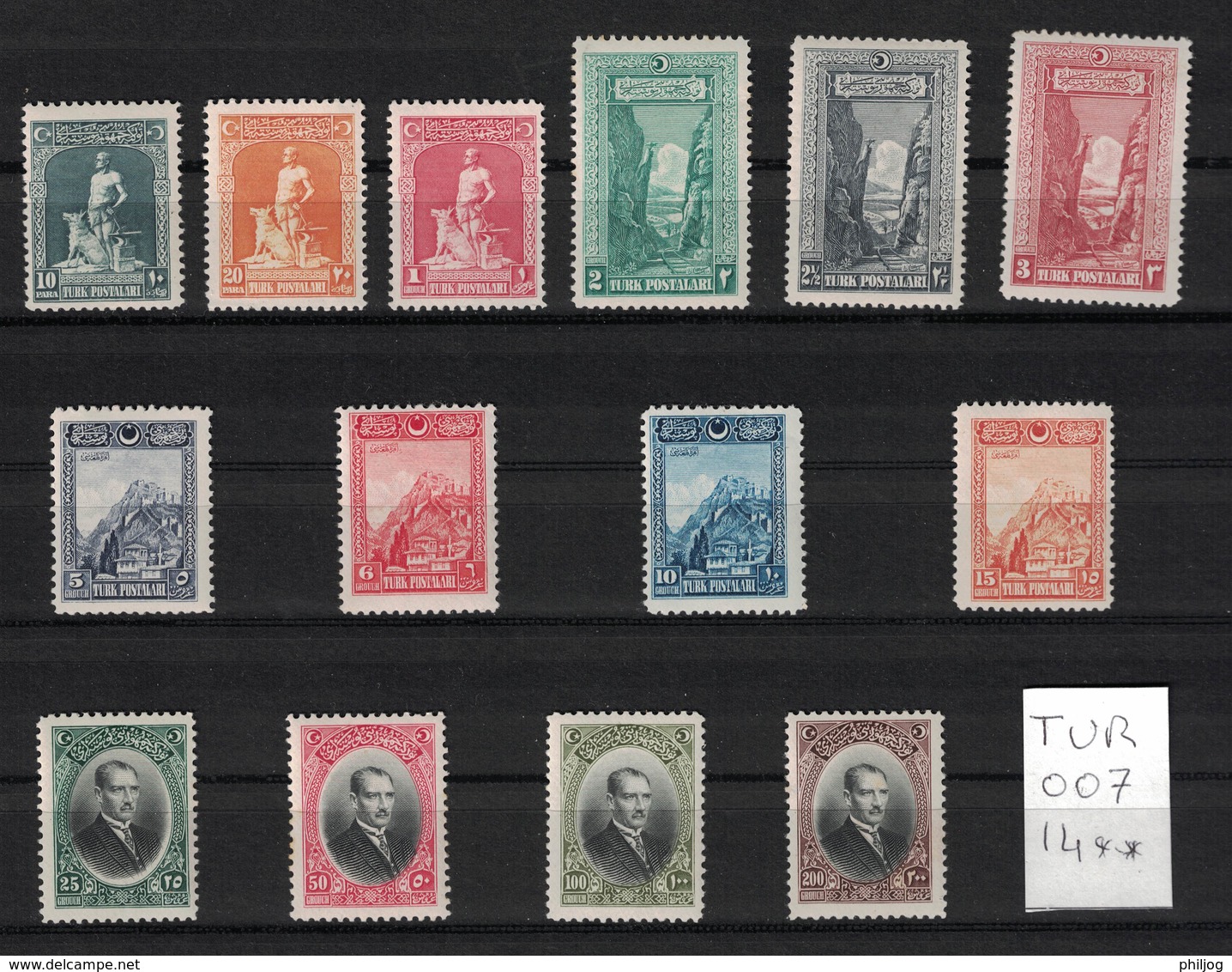 Turquie - Turkey - Yvert 695-708 Neufs SANS Charnière - Scott#637-647 MNH - Unused Stamps