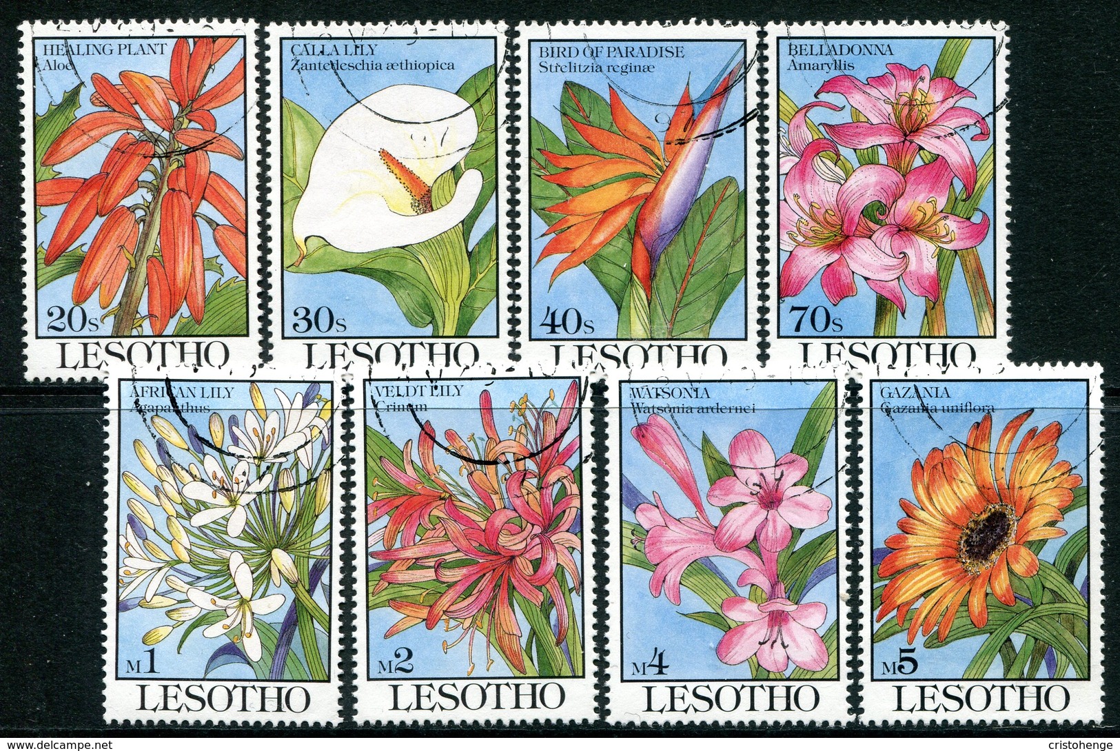 Lesotho 1993 Flowers Set Used (SG 1143-1150) - Lesotho (1966-...)