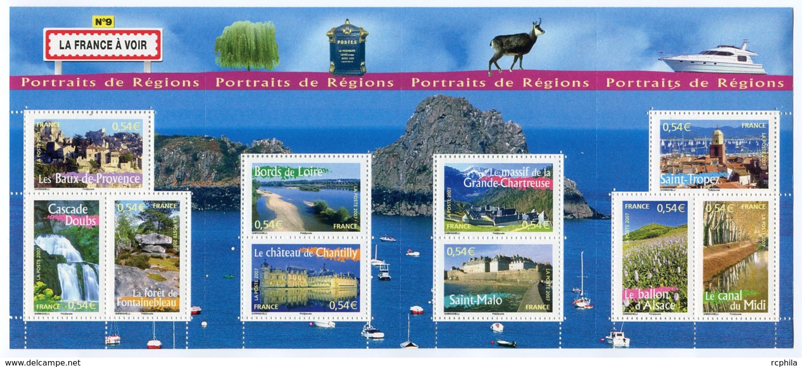 RC 12022 FRANCE BF N° 105 PORTRAITS DE REGIONS LA FRANCE A VIVRE N° 9 BLOC FEUILLET NEUF ** A LA FACIALE - Neufs