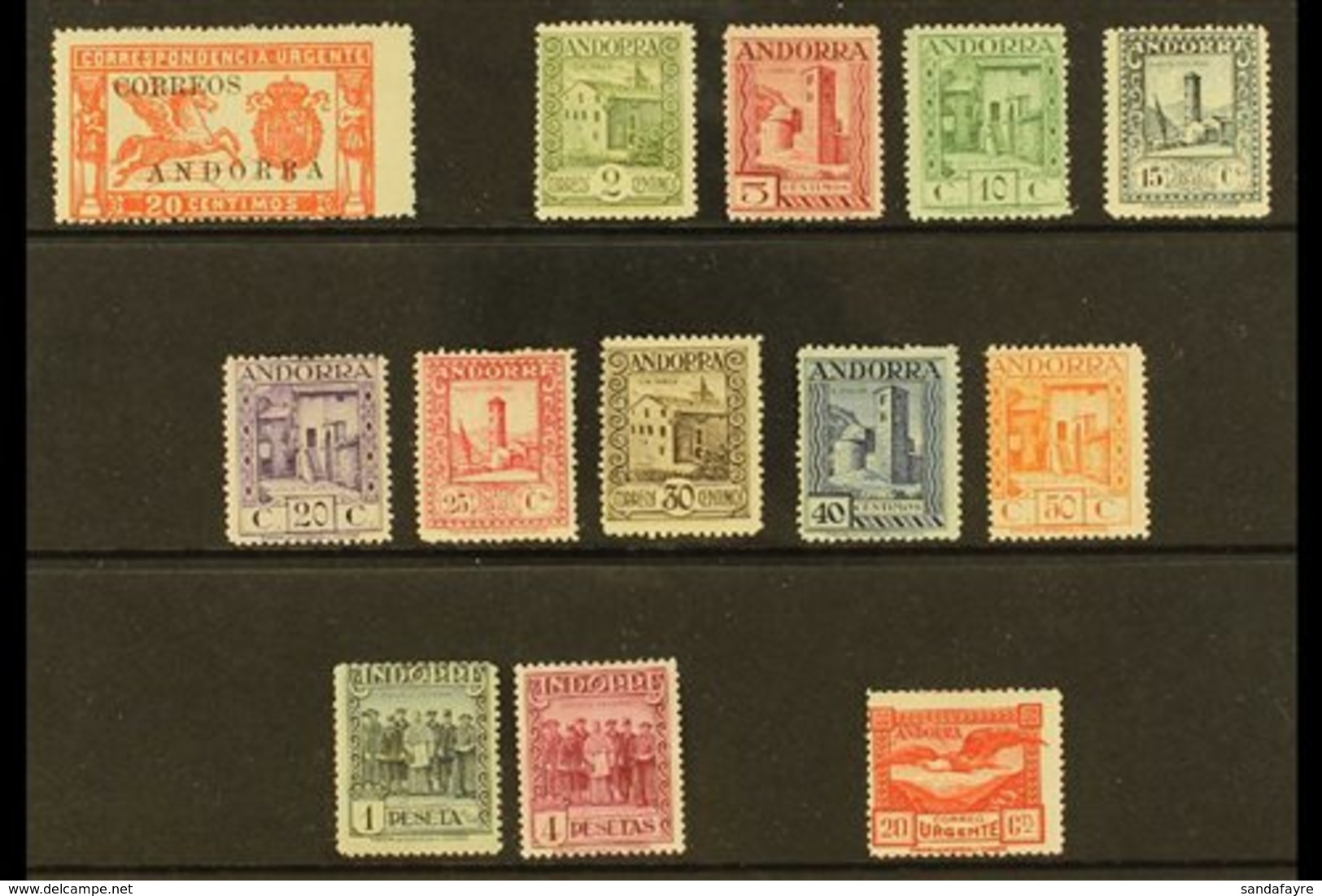 SPANISH  1928-9 MINT RANGE Incl. 1928 20c Red (without Figures On Reverse) Express Letter Stamp, 1929 Perf.14 Definitive - Other & Unclassified