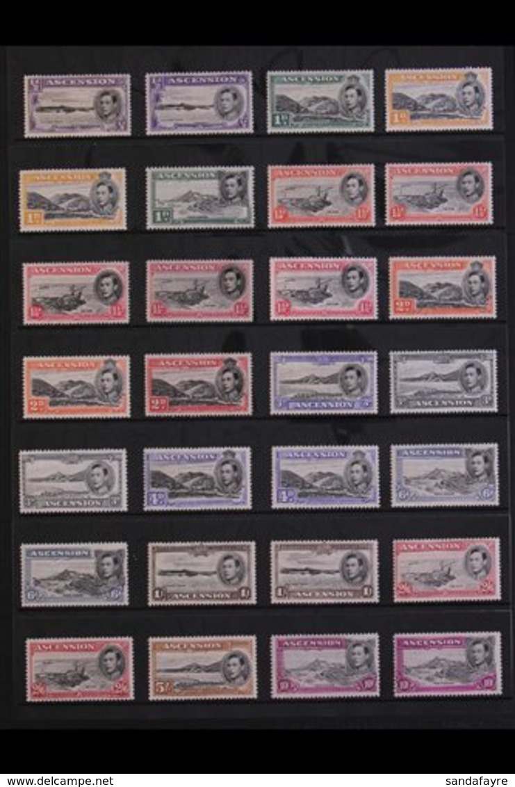 1938-53 NEVER HINGED MINT SET PLUS.  A Complete "Basic" Set, SG 38/47, Plus Most Additional Perforation Variants To 2s 6 - Ascension