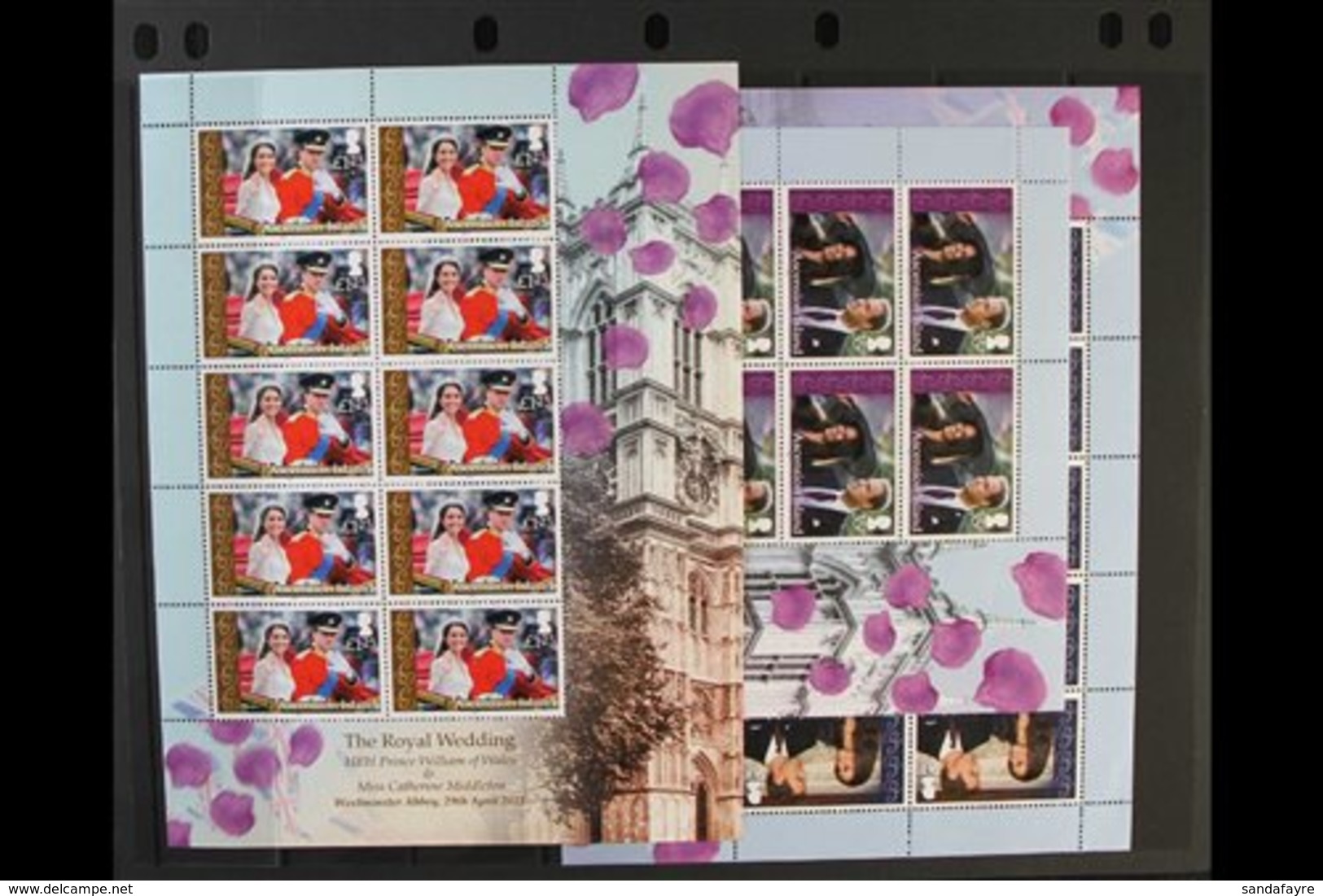 2011  Royal Wedding Set, SG 1109/11, Sheetlets Of 10 Stamps, NHM (3 Sheetlets) For More Images, Please Visit Http://www. - Ascension