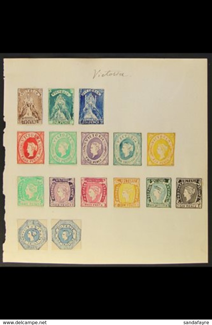 1861 HAND PAINTED STAMPS  Unique Miniature Artworks Created By A French "Timbrophile" In 1861. A Colourful And Attractiv - Other & Unclassified