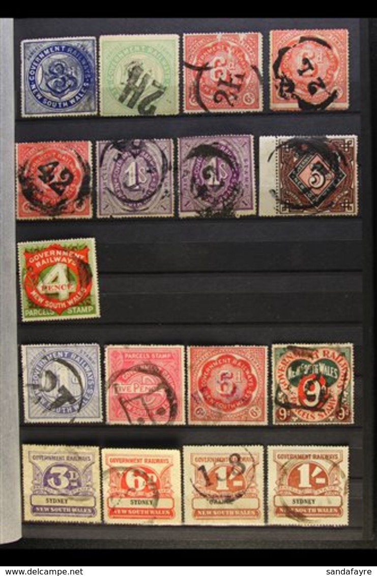 NEW SOUTH WALES  RAILWAY STAMPS 1891-1974 Interesting Mostly Used Collection On Stock Pages, Inc 1891 To 3s, 1914 4d, 19 - Other & Unclassified