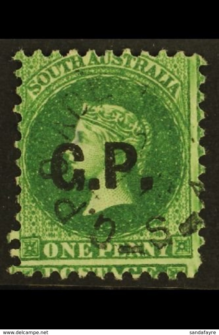 SOUTH AUSTRALIA  DEPARTMENTALS - "G.P." (Government Printers) 1870 1d Bright Green, Perf 10, SG 90, Ovptd "G.P.", Superb - Sonstige & Ohne Zuordnung