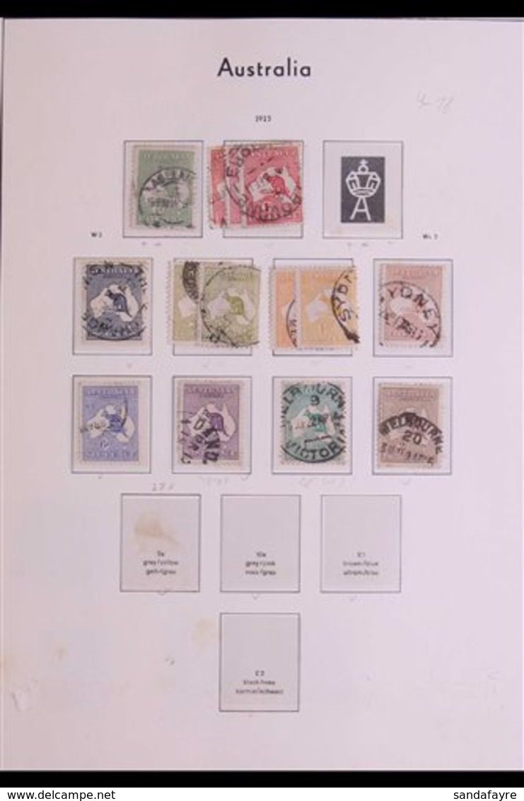 1913-88 EXTENSIVE USED COLLECTION CAT £4000+  Presented In A Printed Album, We See A Strong Range Of Kangaroos & KGV Hea - Sonstige & Ohne Zuordnung