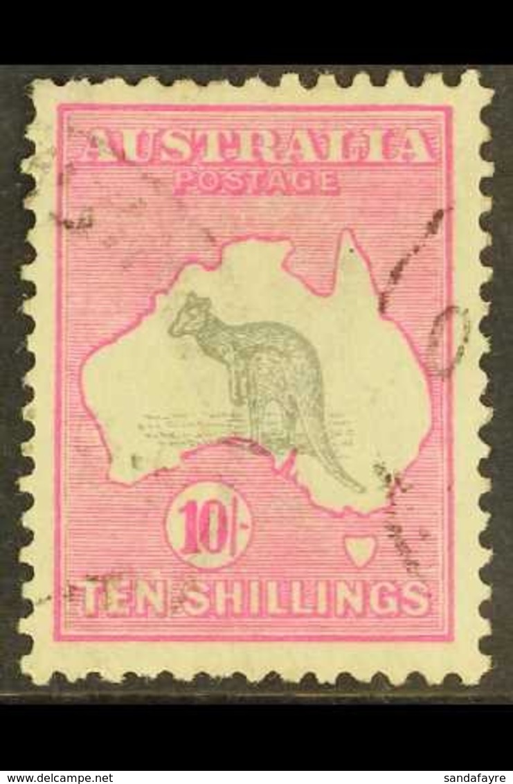 1915  10s Grey And Bright Aniline Pink, Narrow Wmk, SG 43a, Used, Small Thin Patch. Cat £325 For More Images, Please Vis - Sonstige & Ohne Zuordnung