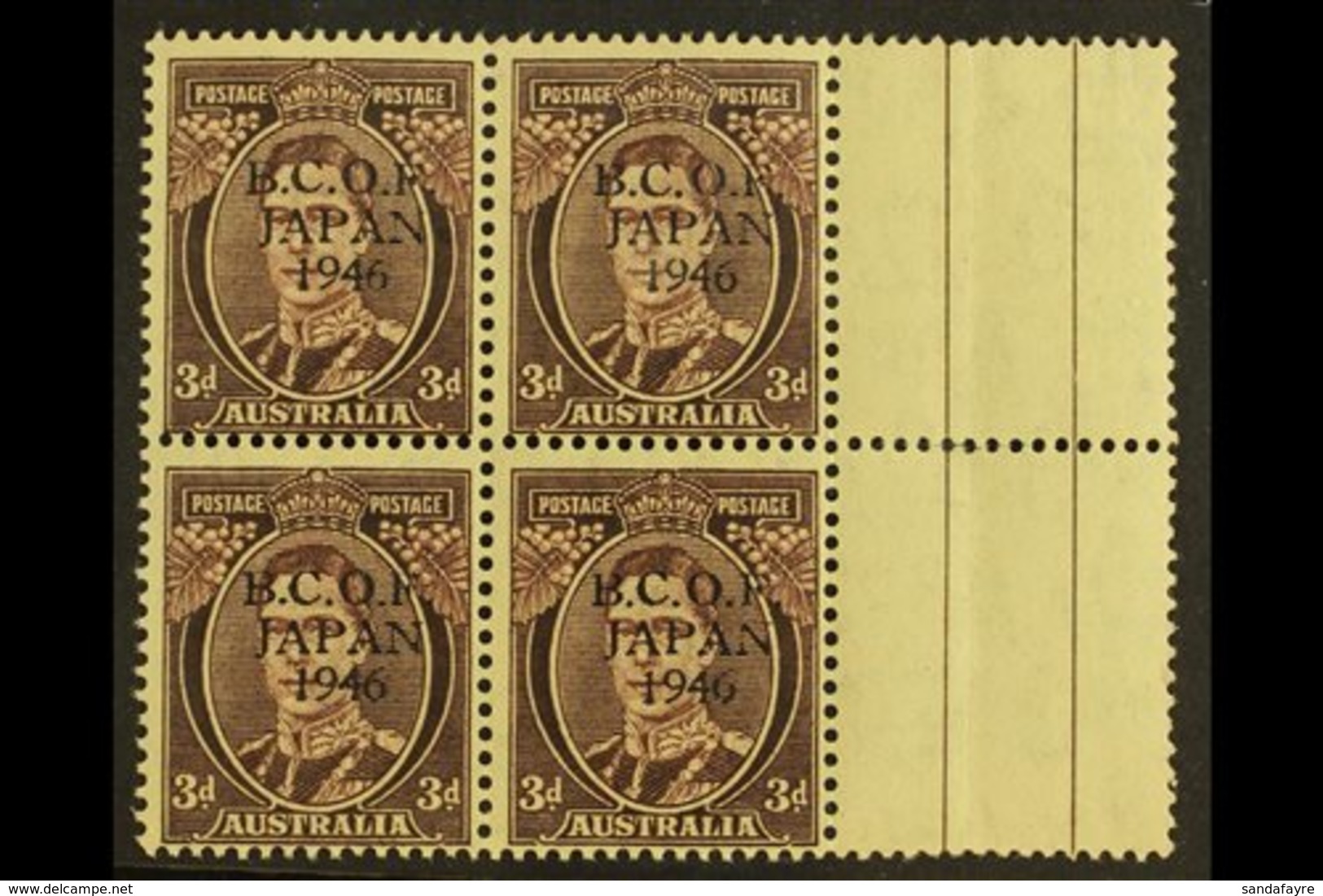 BRITISH COMMONWEALTH OCCUPATION FORCE (JAPAN)  1946-47 3d Purple-brown With T2 Overprint In Black (see Footnote In Gibbo - Other & Unclassified
