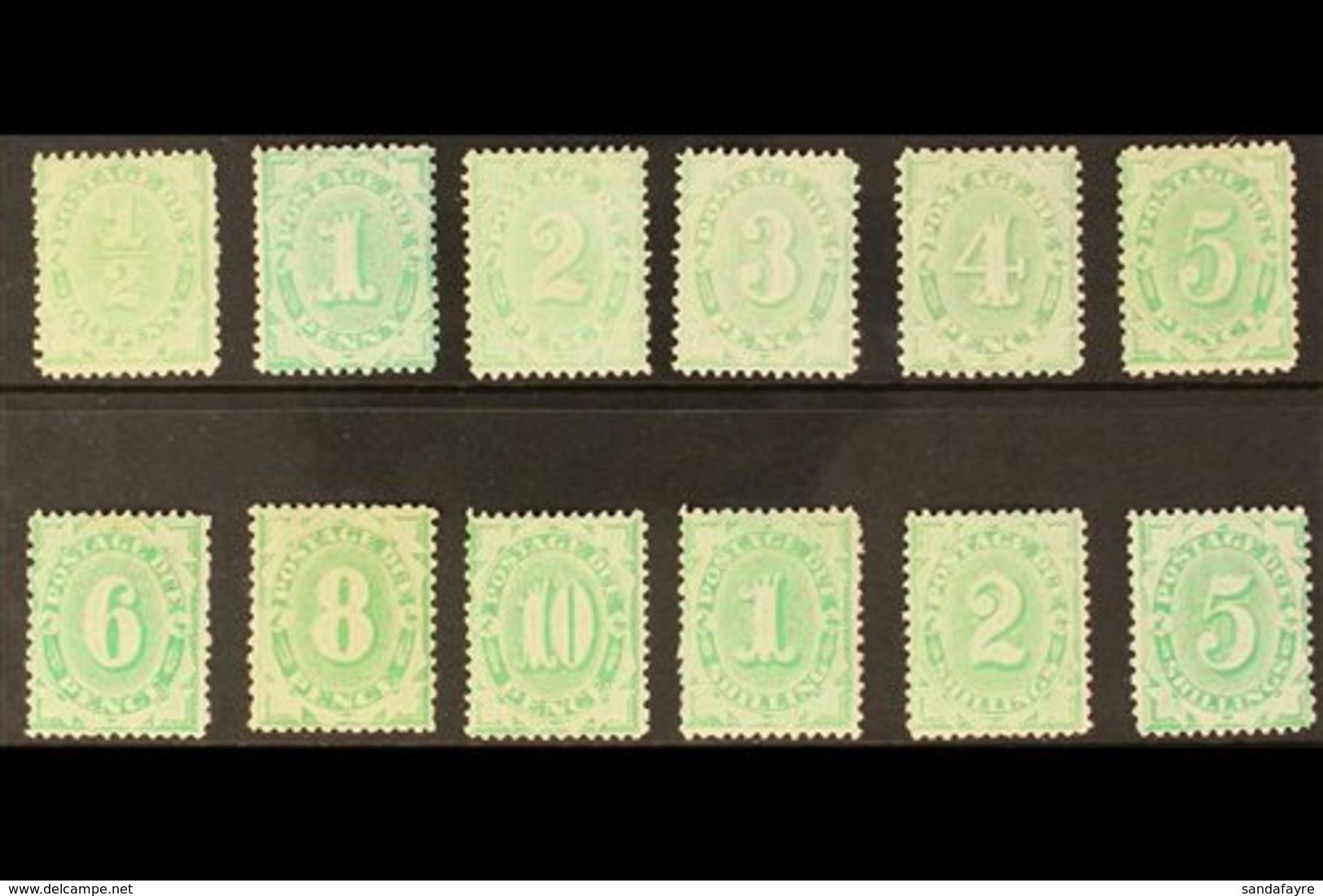 POSTAGE DUE  1902-04 Perf 11½, 12, Compound With 11 Set, Chalk-surfaced Paper, Crown Over NSW Wmk, SG D22/D33, Very Fine - Other & Unclassified