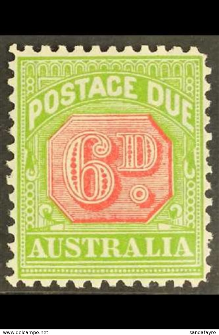 POSTAGE DUES  1931 6d Carmine And Yellow Green, Perf 11, SG D110, Very Fine Mint. For More Images, Please Visit Http://w - Other & Unclassified