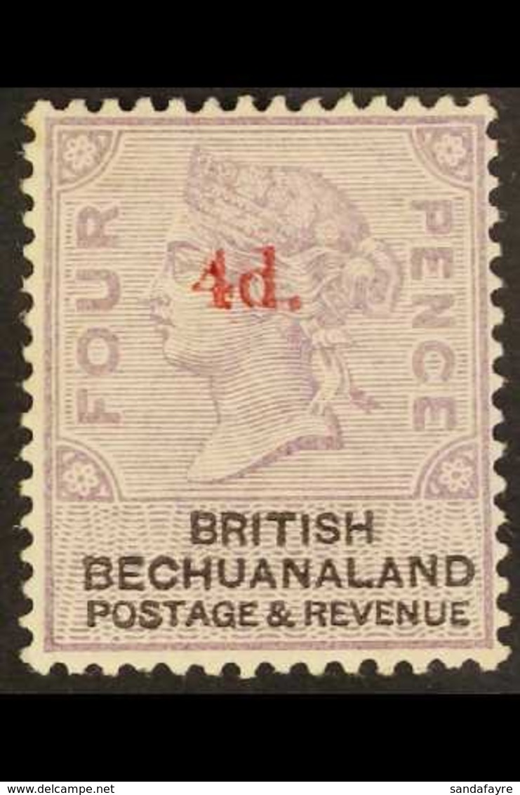 1888  4d On 4d Lilac & Black (red Opt), SG 25, Very Fine Mint For More Images, Please Visit Http://www.sandafayre.com/it - Other & Unclassified